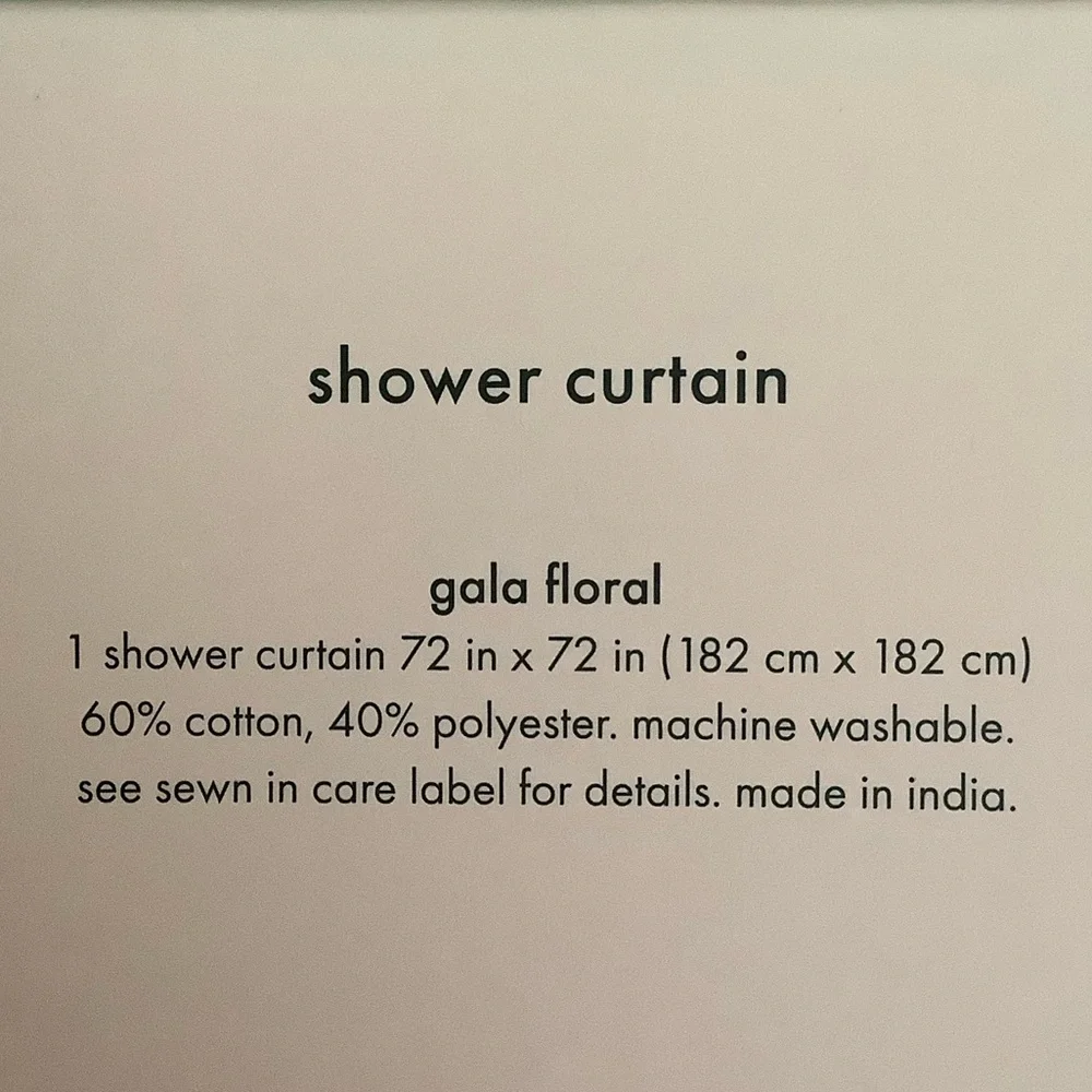 Kate Spade Floral Shower Curtain Gala Bathroom Decor NWT